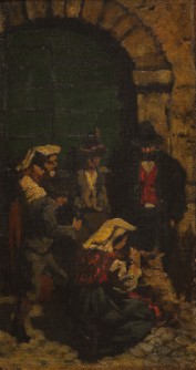 Personajes napolitanos con perro